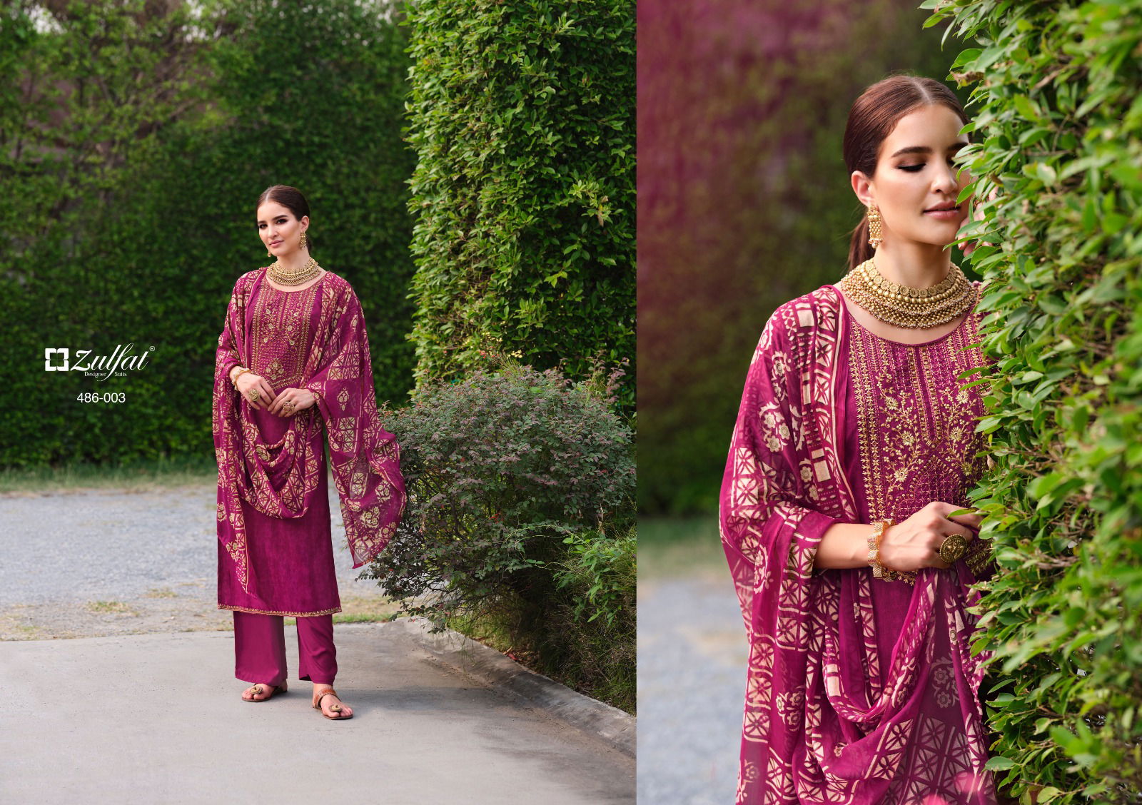 Taisha By Zulfat 486-001 To 486-008 Dress Material Catalog